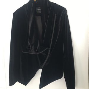 Black Velvet Drapey Jacket